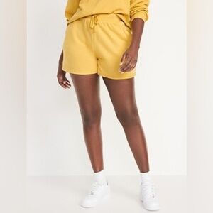 VIRAL extra high waisted vintage french terry sweat shorts - old navy